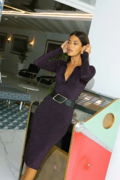 Alessandra Dress In Purple