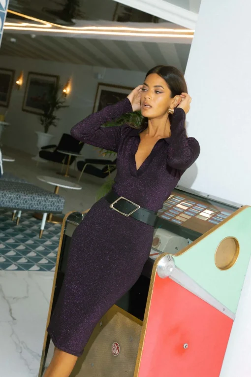Alessandra Dress In Purple
