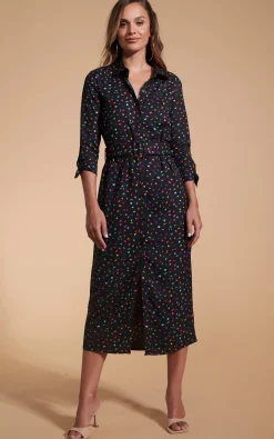 Alva Midi Shirt Dress In Abstract Multi