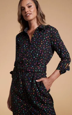 Alva Midi Shirt Dress In Abstract Multi