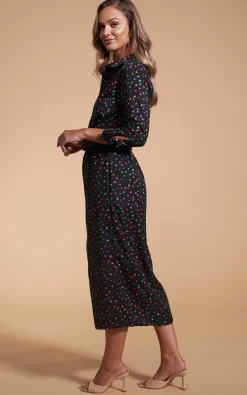 Alva Midi Shirt Dress In Abstract Multi