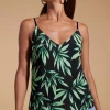 Birdie Cami Top In Tropic Green On Black