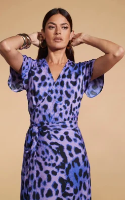 Cayenne Dress In Lilac Leopard
