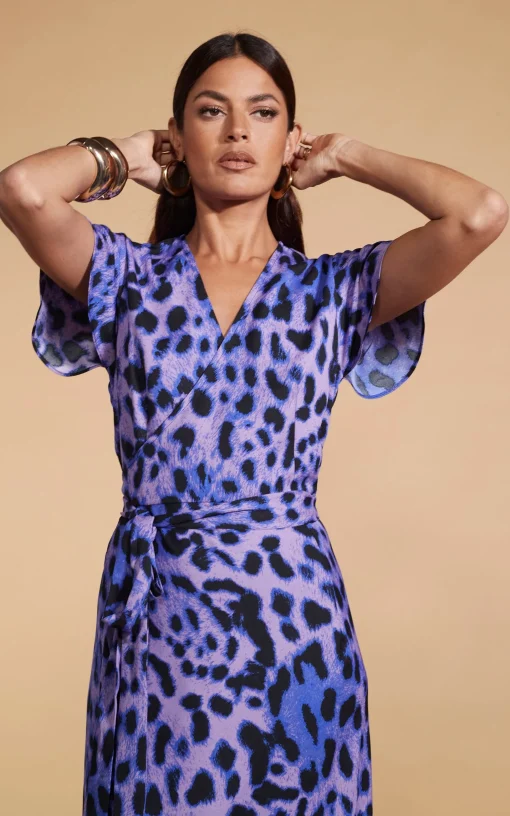 Cayenne Dress In Lilac Leopard