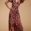 Cayenne Dress In Plorange Leopard