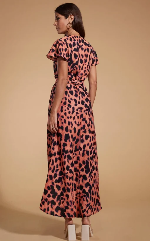 Cayenne Dress In Plorange Leopard