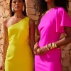 Clementine One Shoulder Dress In Vibrant Yellow