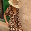 Coco Loco Dress In Painted Leopard