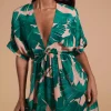 Coco Loco Dress In Vintage Palm Beige