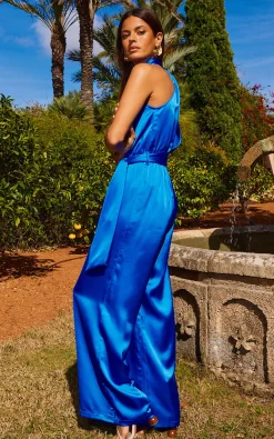 *Coming Soon* Jovina Halterneck Jumpsuit In Cobalt Blue