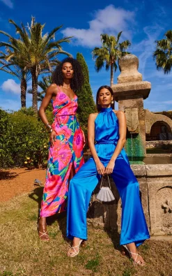 *Coming Soon* Jovina Halterneck Jumpsuit In Cobalt Blue