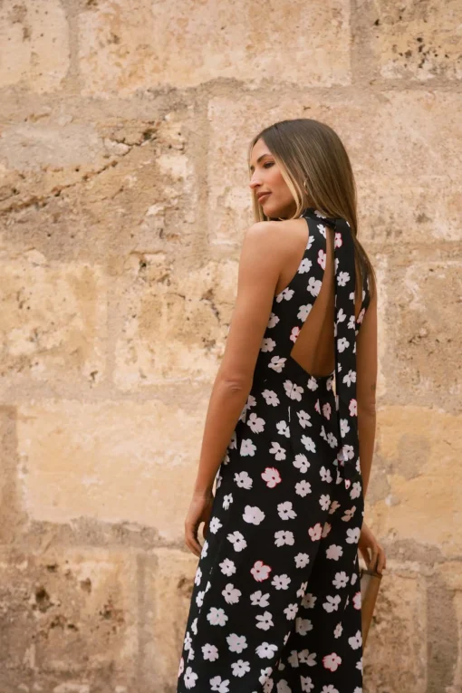 Cypress Jumpsuit In Mono Daisy