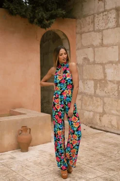 Cypress Jumpsuit In Retro Floral