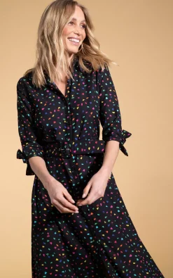 Dove Dress In Abstract Multi