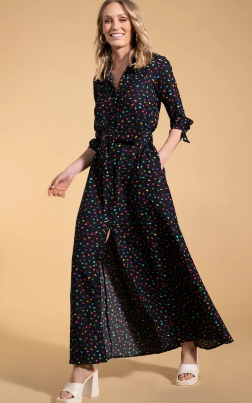Dove Dress In Abstract Multi
