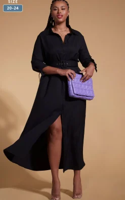 Dove Dress In Black - Extended Sizing