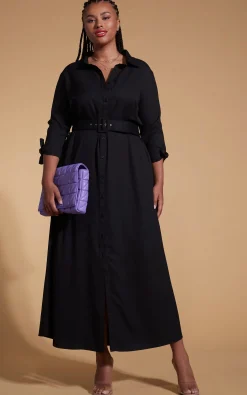 Dove Dress In Black - Extended Sizing