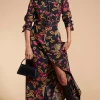 Dove Dress In Leopards In Vines