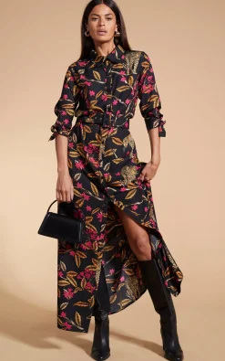 Dove Dress In Leopards In Vines