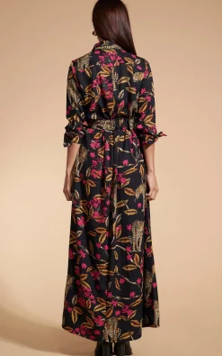 Dove Dress In Leopards In Vines