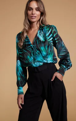 Halo Dominic Shirt In Green Palm