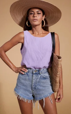 Halo Guava Twist Top In Lilac
