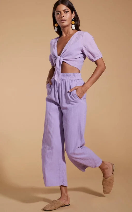 Halo Indra Tie Top In Lilac