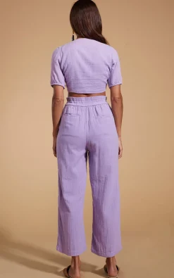 Halo Indra Tie Top In Lilac