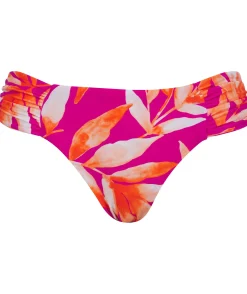 Halo Miyanna Ruched Brief In Watercolour Orange Leaf