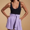 Halo Nessie High-Waist Shorts In Lilac
