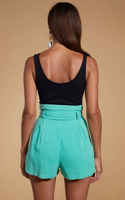 Halo Nessie High-Waist Shorts In Mint Green