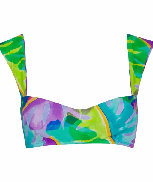 Halo Salinas Bikini Top In Vintage Tropic Pastel
