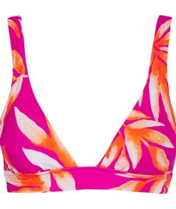 Halo Tamika Bikini Vest Top In Watercolour Orange Leaf
