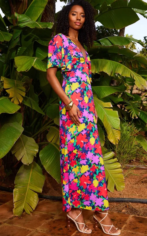 Ivorie Midaxi Dress In Vintage Floral