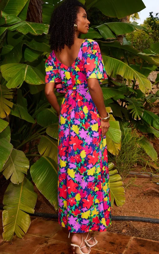 Ivorie Midaxi Dress In Vintage Floral