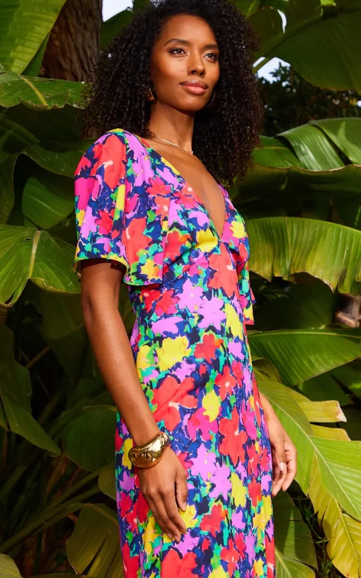 Ivorie Midaxi Dress In Vintage Floral
