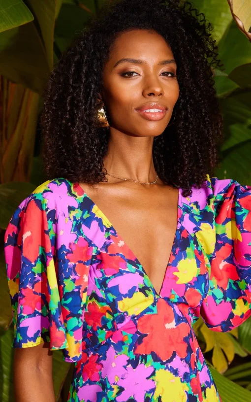 Ivorie Midaxi Dress In Vintage Floral