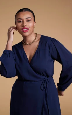 Jagger Maxi Dress In Navy - Extended Sizing