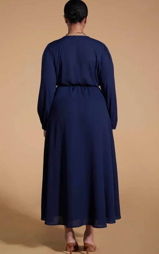 Jagger Maxi Dress In Navy - Extended Sizing