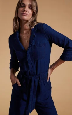 Juno Jumpsuit In Denim Blue