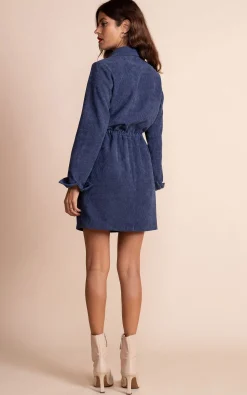 Kali Corduroy Dress In Army Blue
