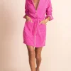 Kali Corduroy Dress In Hot Pink