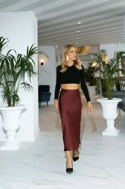 Lotus Skirt In Chocolate