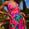 Mariah Wrap Dress In Poppy Bloom