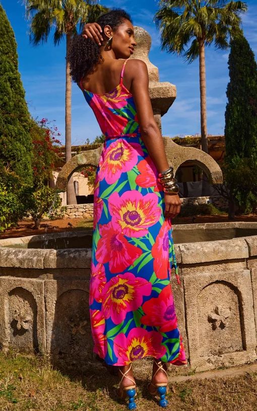 Mariah Wrap Dress In Poppy Bloom