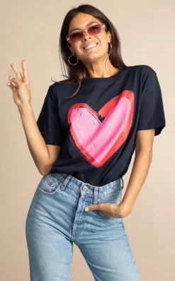 Navy Heart Charity T-Shirt For Choose Love