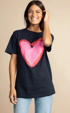 Navy Heart Charity T-Shirt For Choose Love
