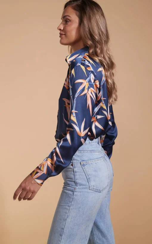 Nevada Satin Shirt In Bamboo