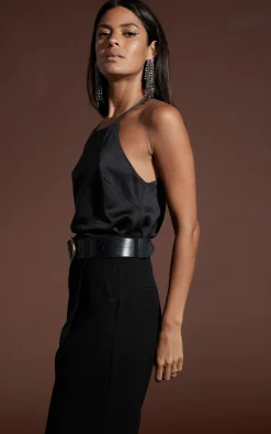 Nina Halter Cami Top In Black