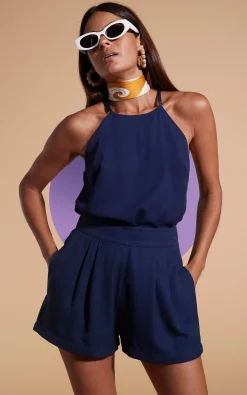 Nina Halter Cami Top In Navy